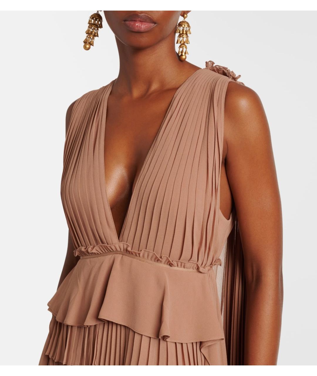 ZIMMERMANN Бежевое полиэстеровое коктейльное платье, фото 4