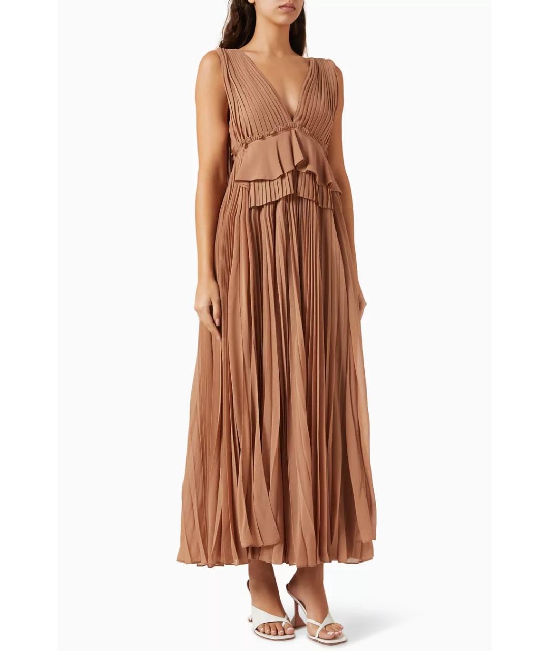 ZIMMERMANN Бежевое полиэстеровое коктейльное платье, фото 7