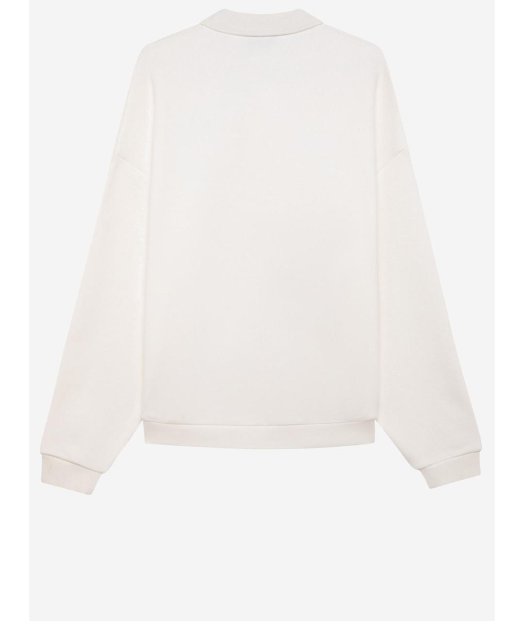 AUTRY Белое хлопковое поло с длинным рукавом, фото 2