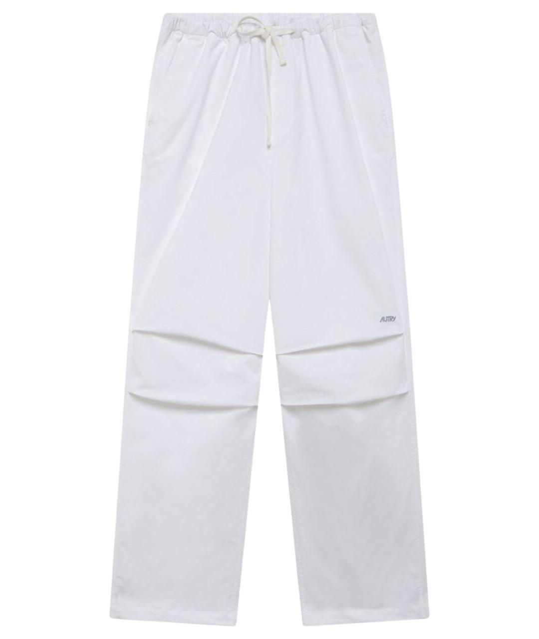 AUTRY Белые синтетические повседневные брюки, фото 1