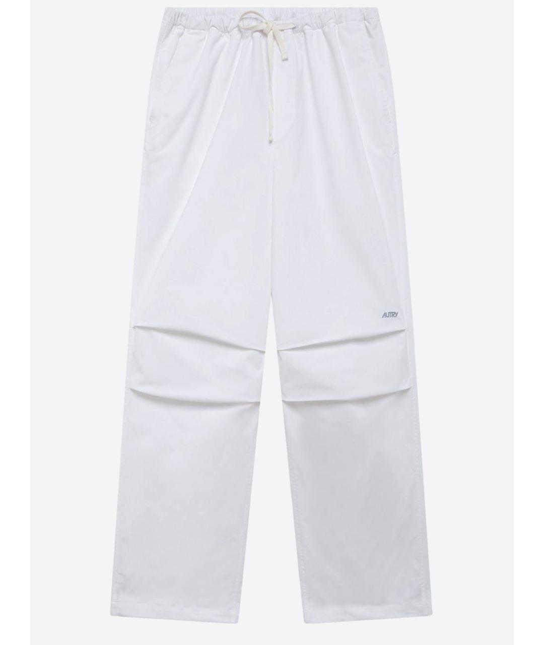AUTRY Белые синтетические повседневные брюки, фото 4