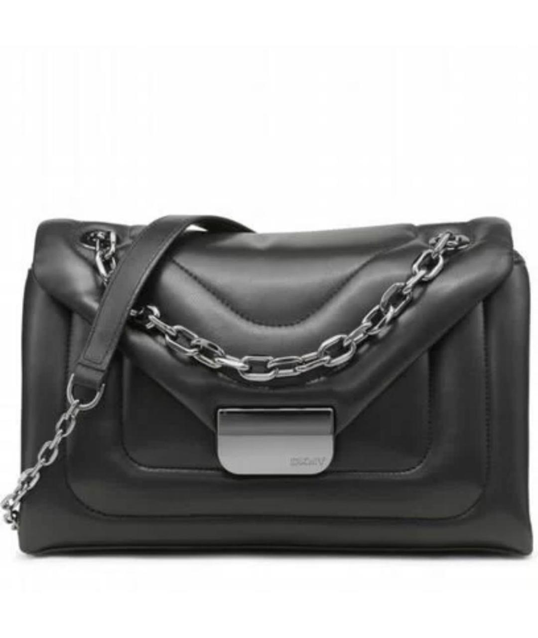 DKNY Черная сумка через плечо из искусственной кожи, фото 9