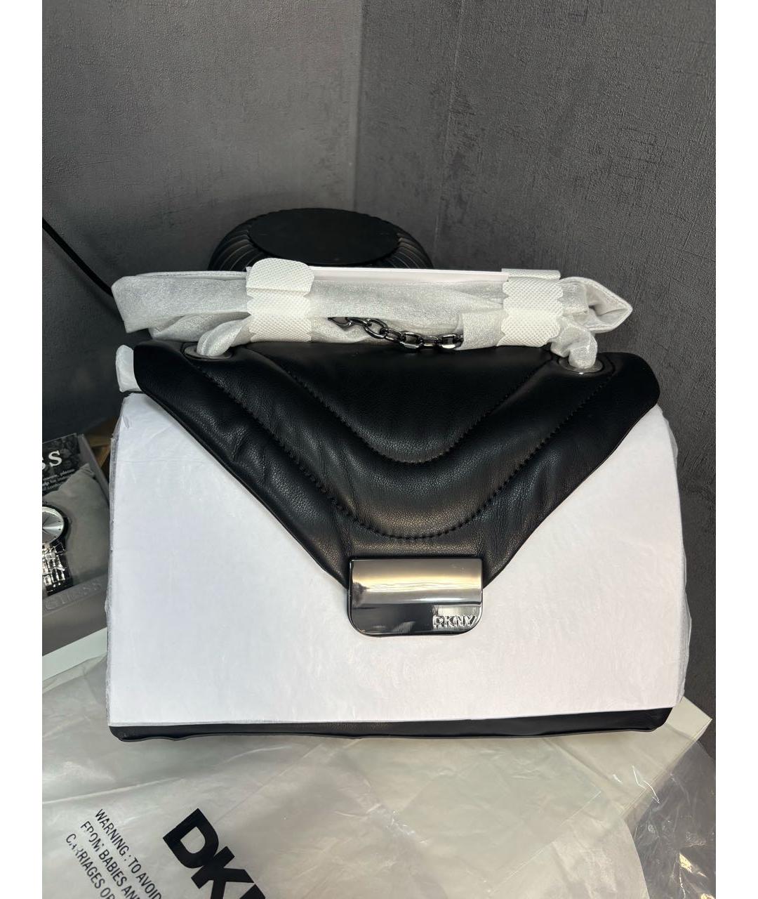 DKNY Черная сумка через плечо из искусственной кожи, фото 5