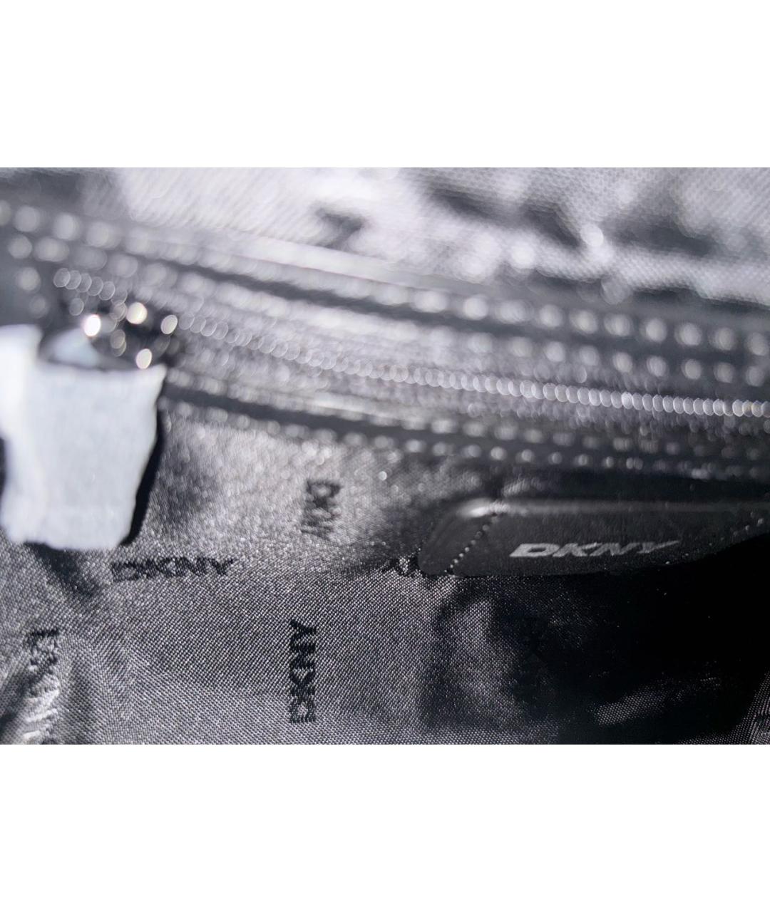 DKNY Черная сумка через плечо из искусственной кожи, фото 7