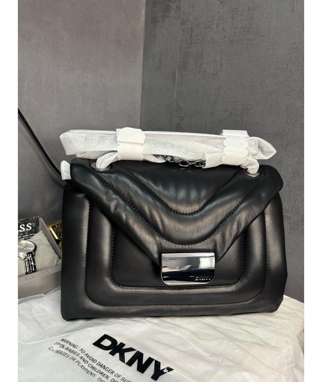 DKNY Черная сумка через плечо из искусственной кожи, фото 2