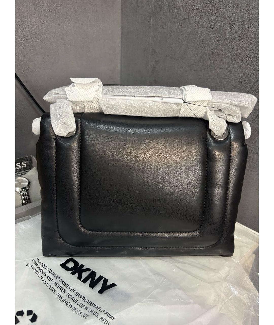 DKNY Черная сумка через плечо из искусственной кожи, фото 3