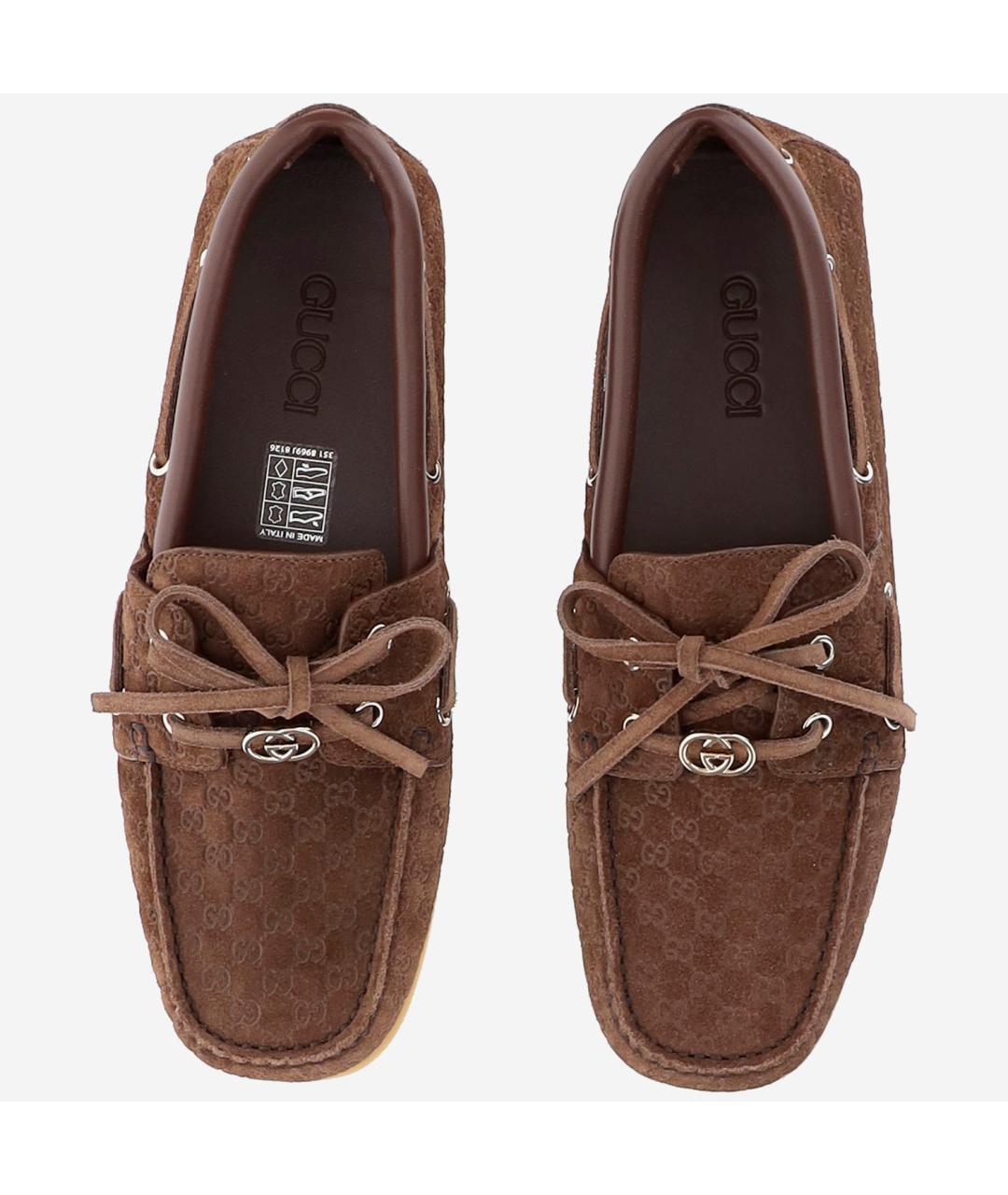 GUCCI Коричневые замшевые лоферы, фото 2