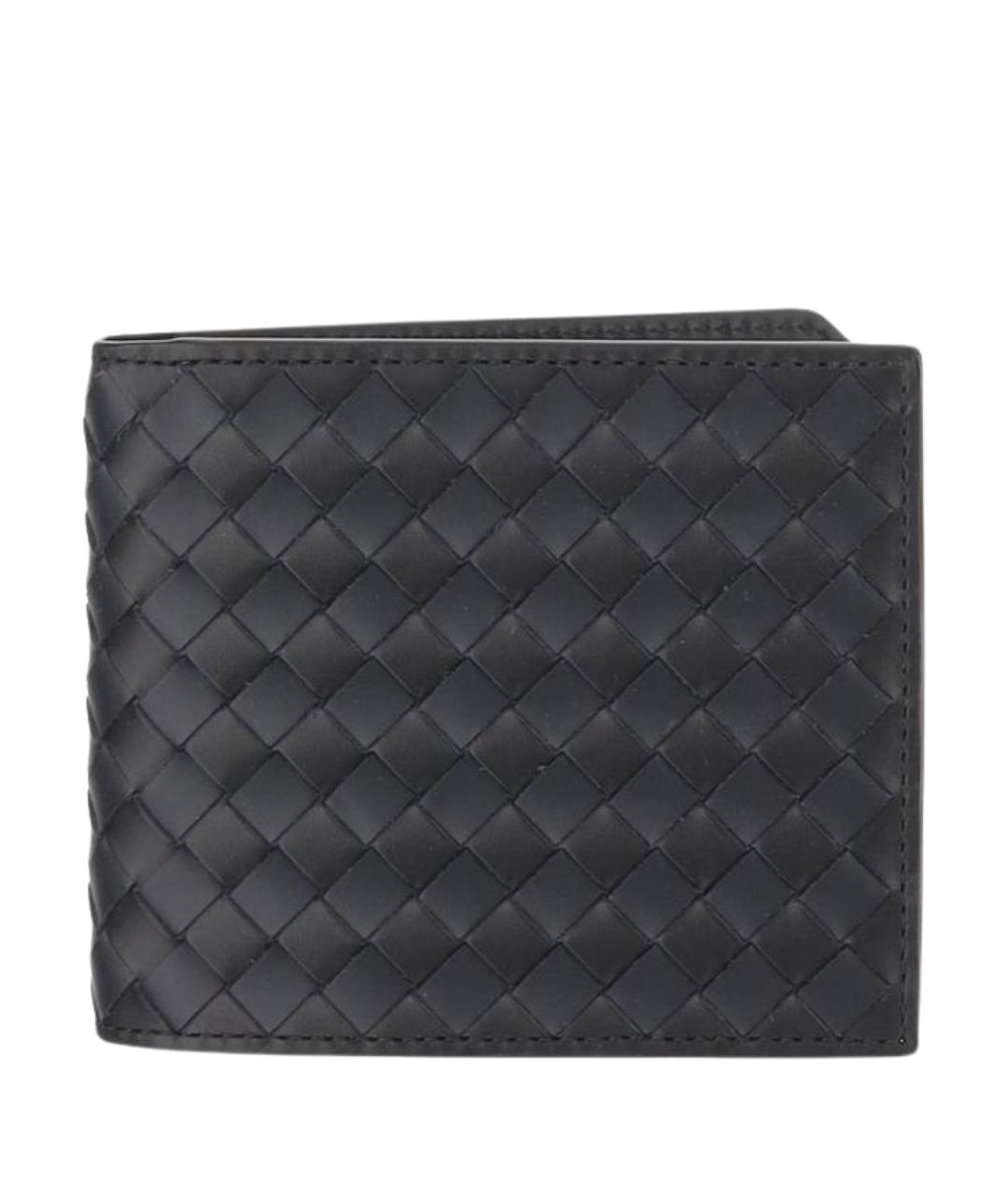 BOTTEGA VENETA Черный кожаный кошелек, фото 1