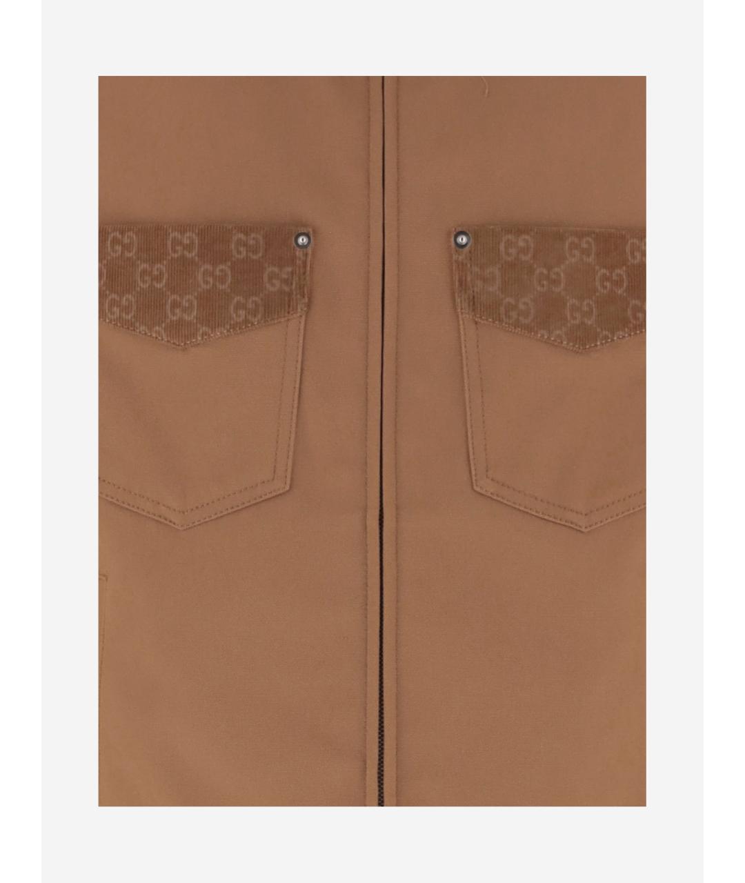 GUCCI Коричневая хлопковая куртка, фото 3