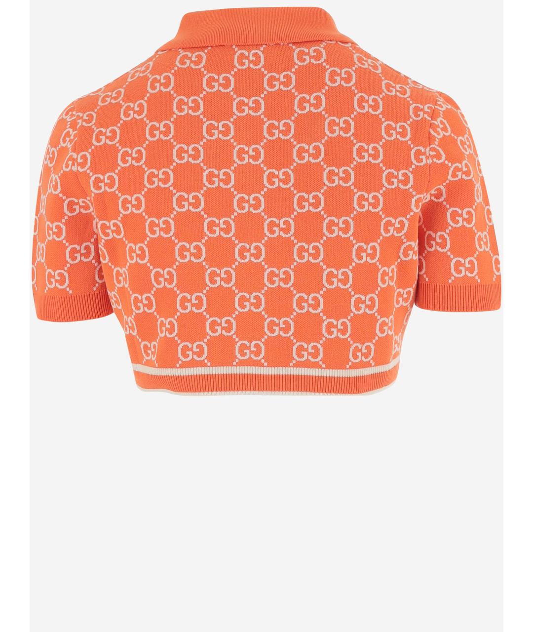 GUCCI Оранжевый хлопковый кардиган, фото 2