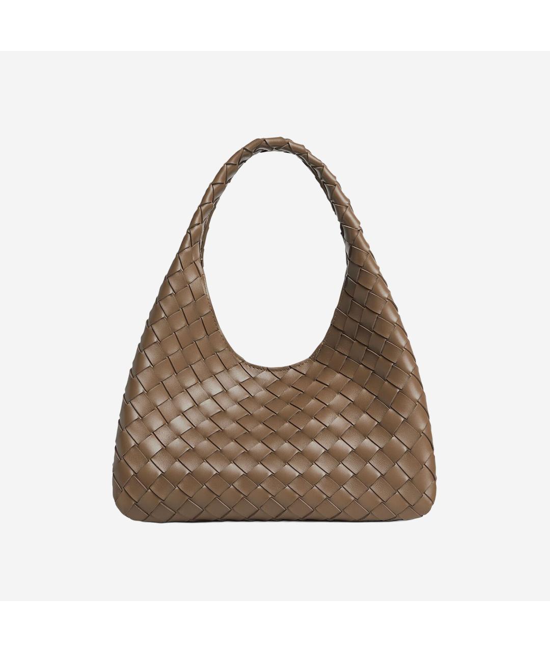 BOTTEGA VENETA Зеленая кожаная сумка тоут, фото 3