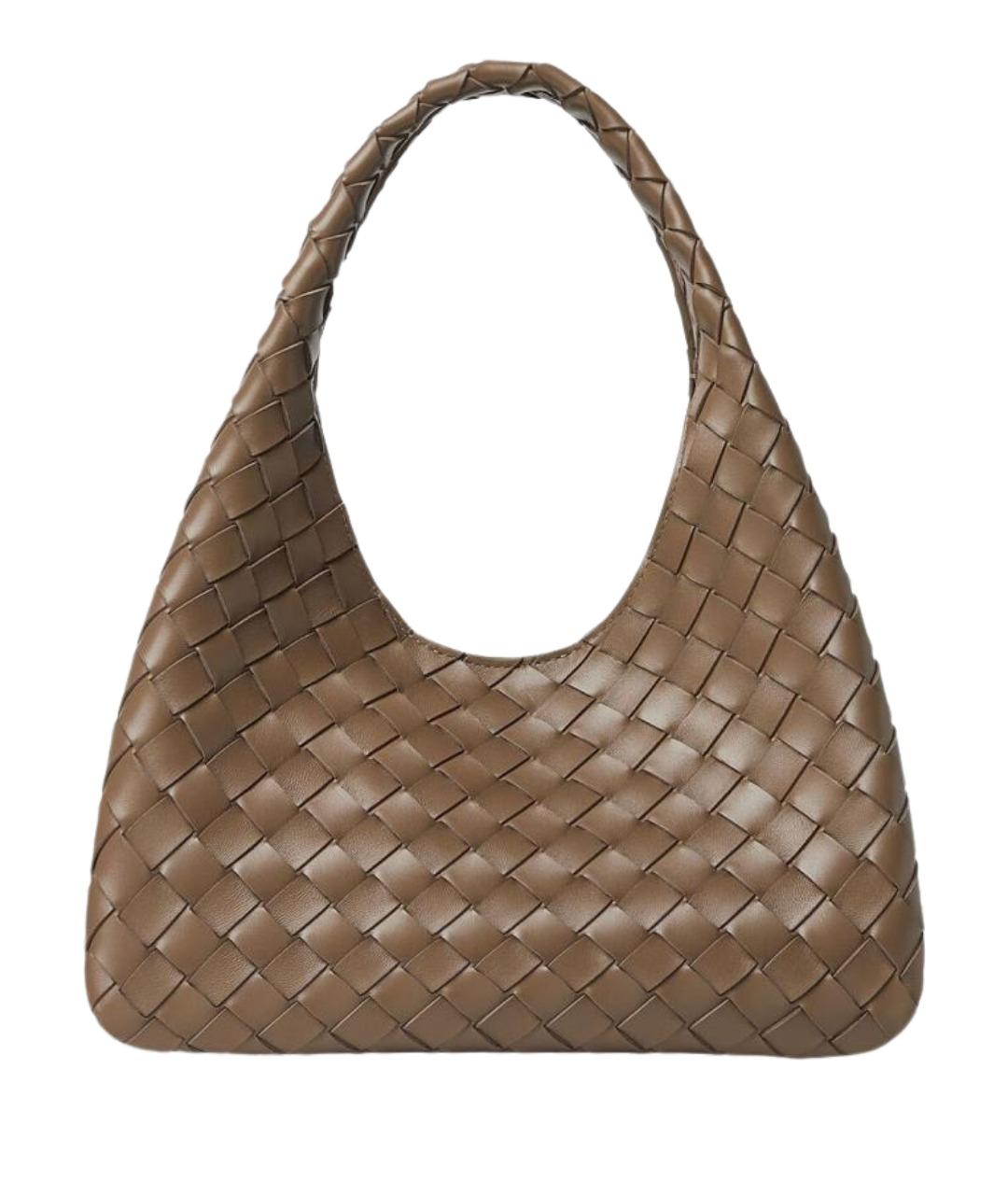 BOTTEGA VENETA Зеленая кожаная сумка тоут, фото 1