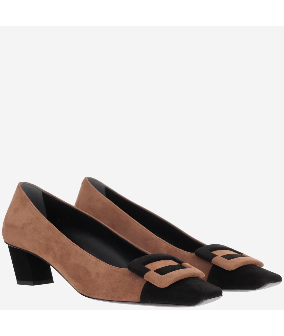 ROGER VIVIER Коричневые замшевые туфли, фото 2