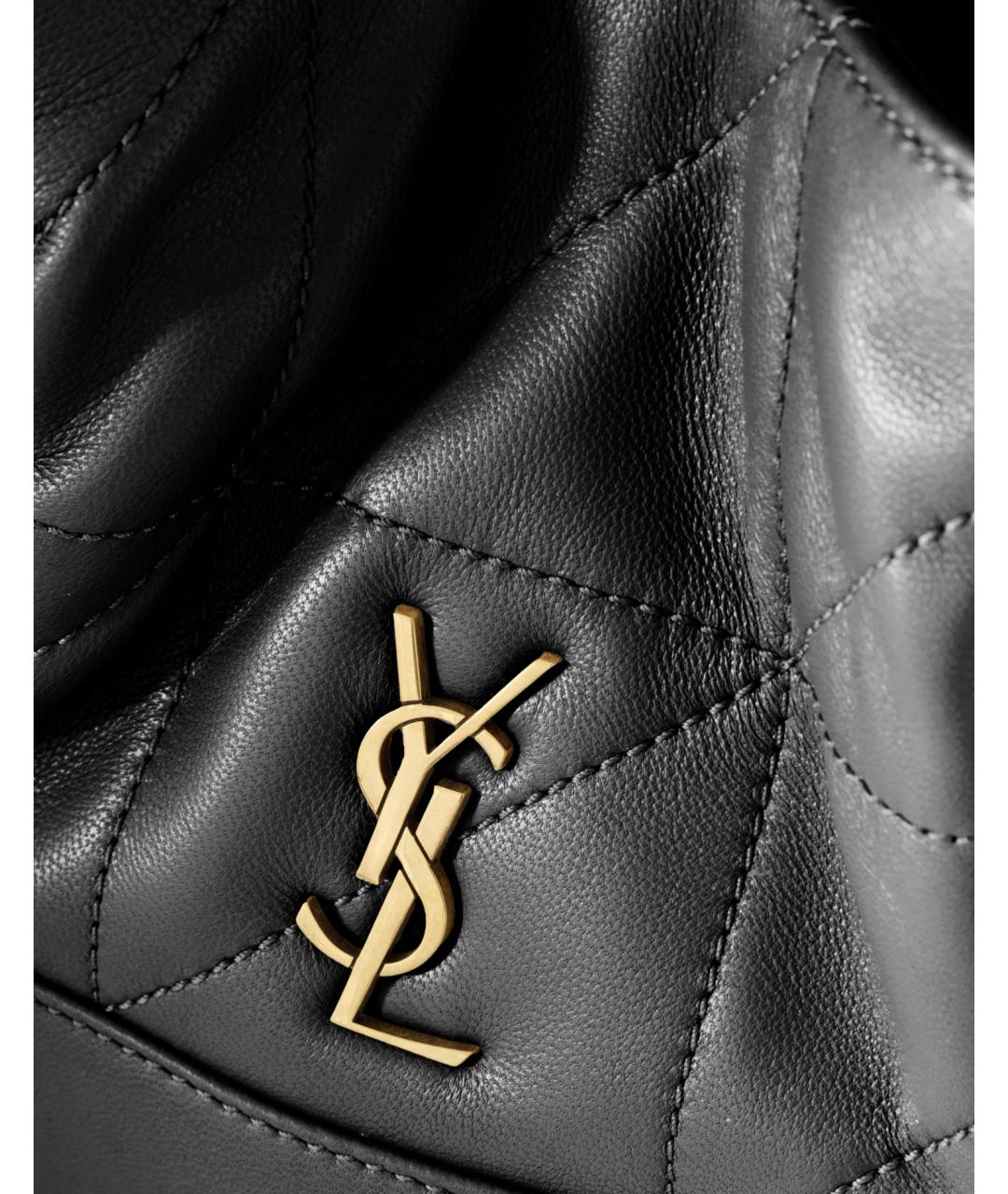 SAINT LAURENT Черная кожаная сумка через плечо, фото 6