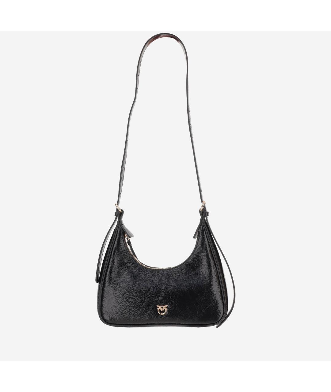 PINKO Черная кожаная сумка через плечо, фото 5