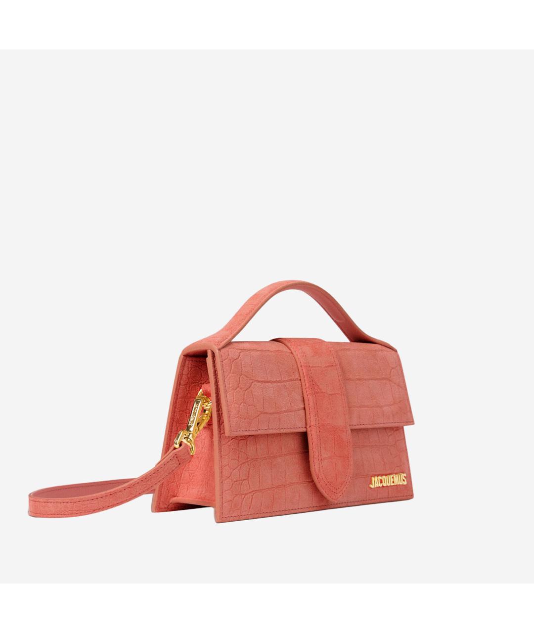 JACQUEMUS Оранжевая замшевая сумка через плечо, фото 2