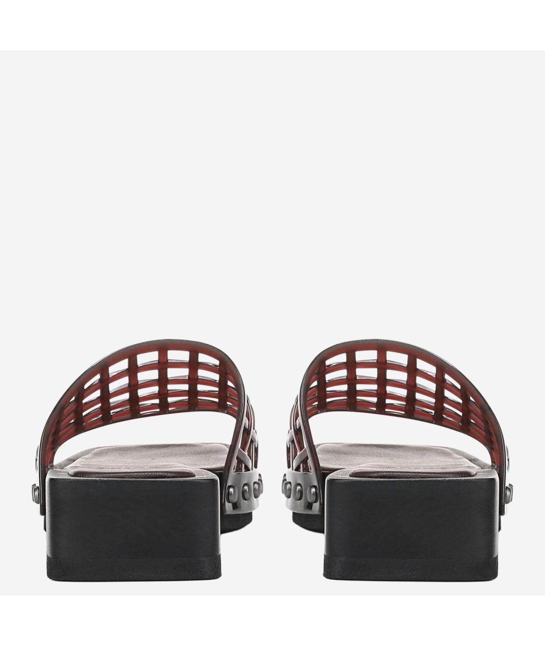 VINCE Коричневые резиновые шлепанцы, фото 3