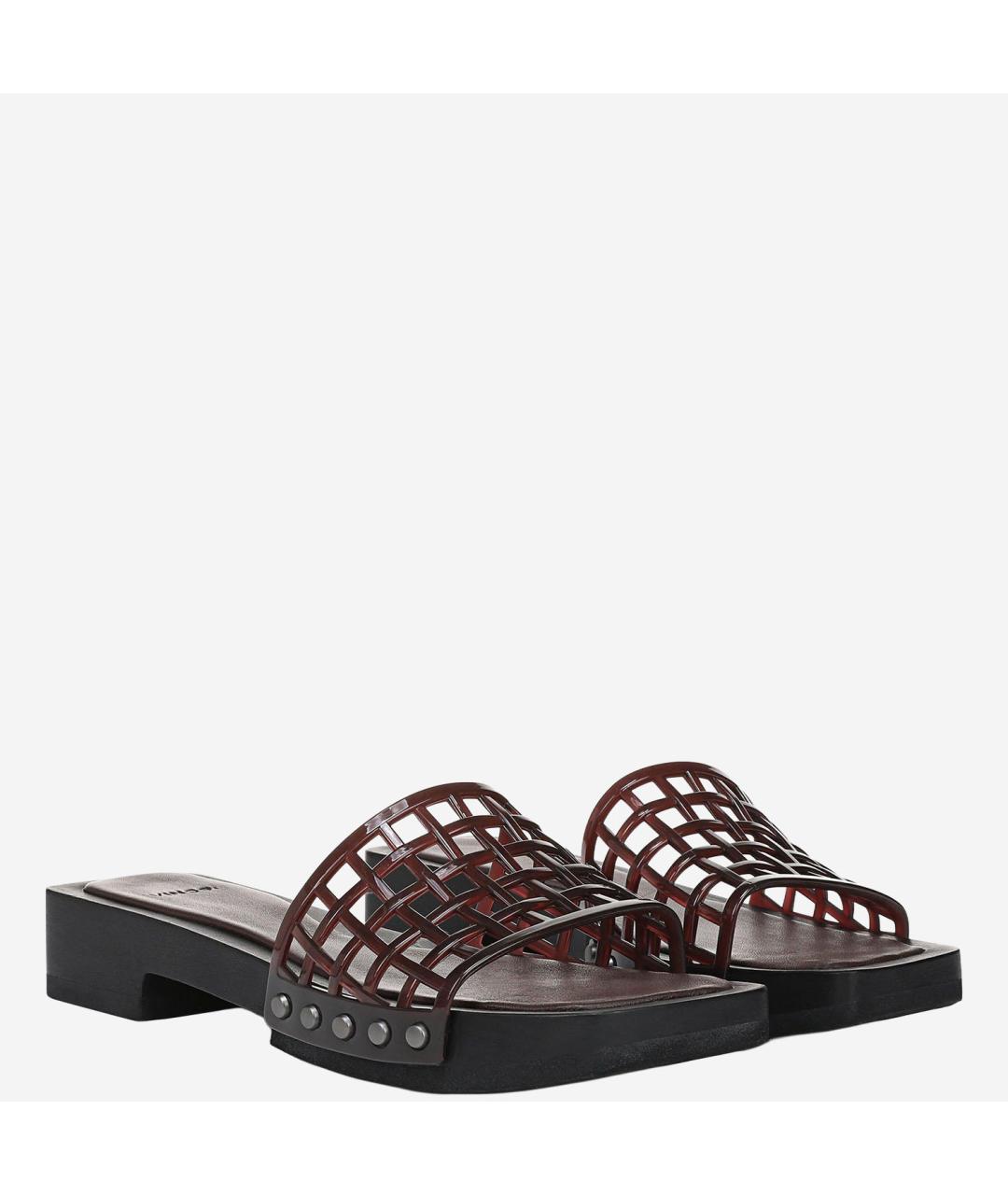 VINCE Коричневые резиновые шлепанцы, фото 2