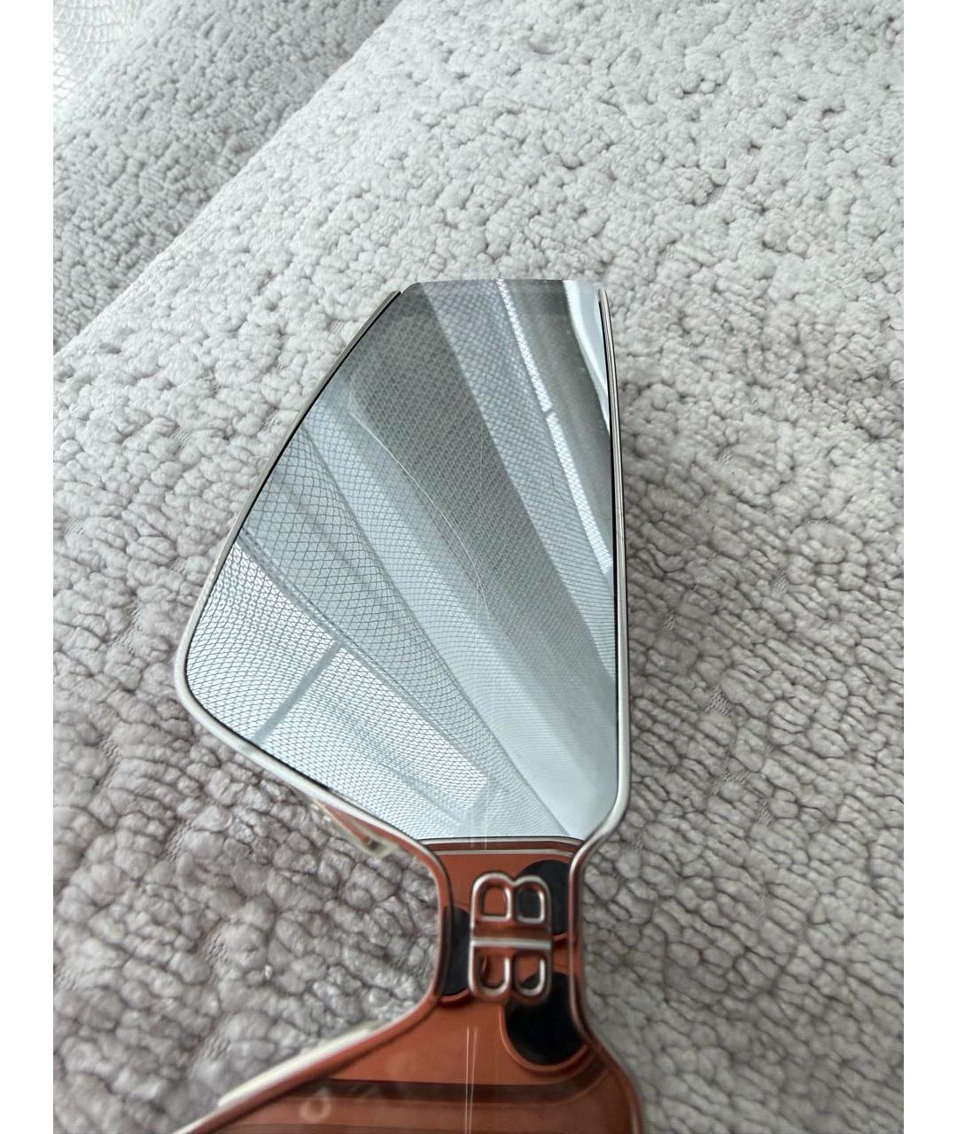 BALENCIAGA Серебряные металлические солнцезащитные очки, фото 3