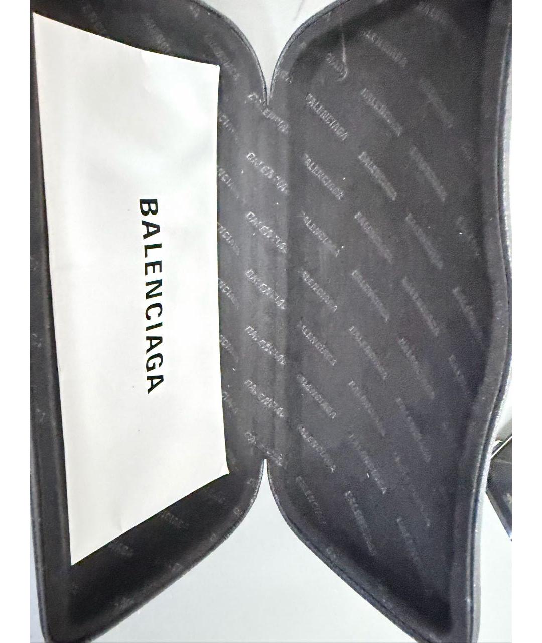 BALENCIAGA Серебряные металлические солнцезащитные очки, фото 4