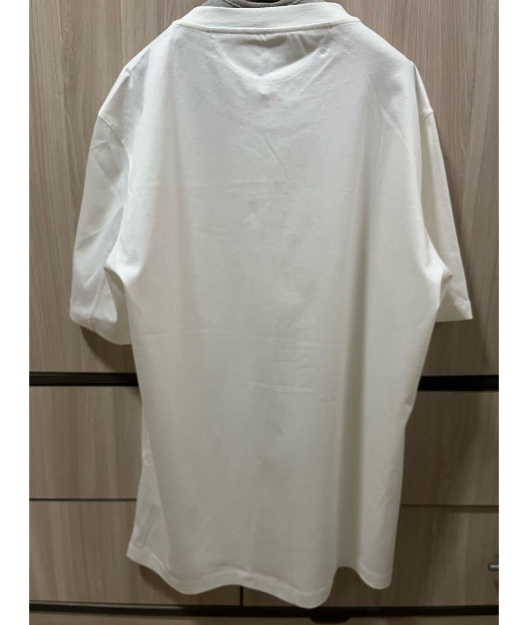 BRUNELLO CUCINELLI Белая хлопковая футболка, фото 3