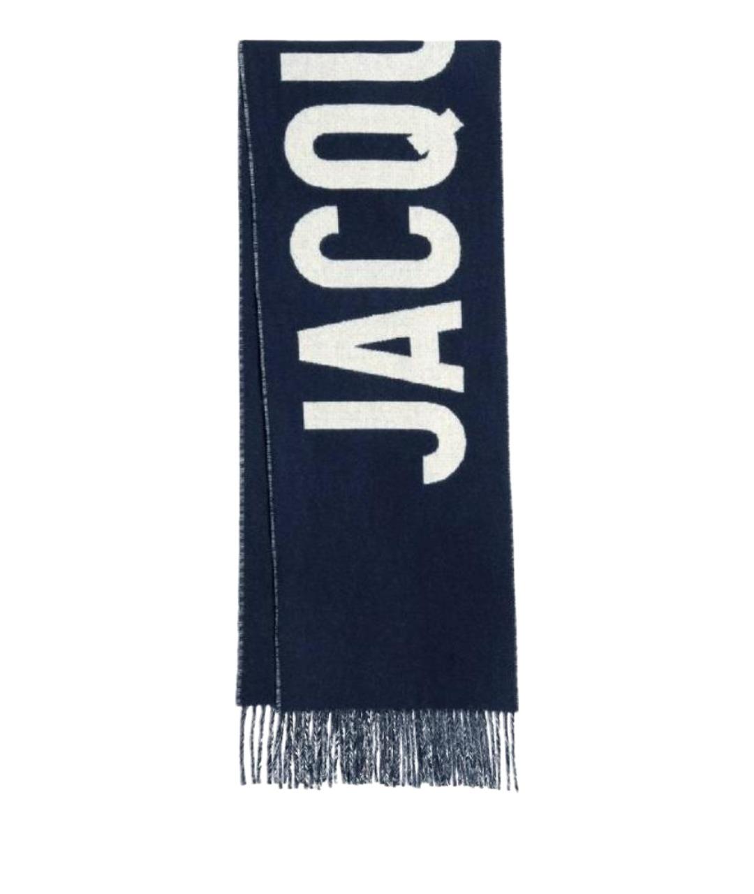 JACQUEMUS Темно-синий шерстяной шарф, фото 1