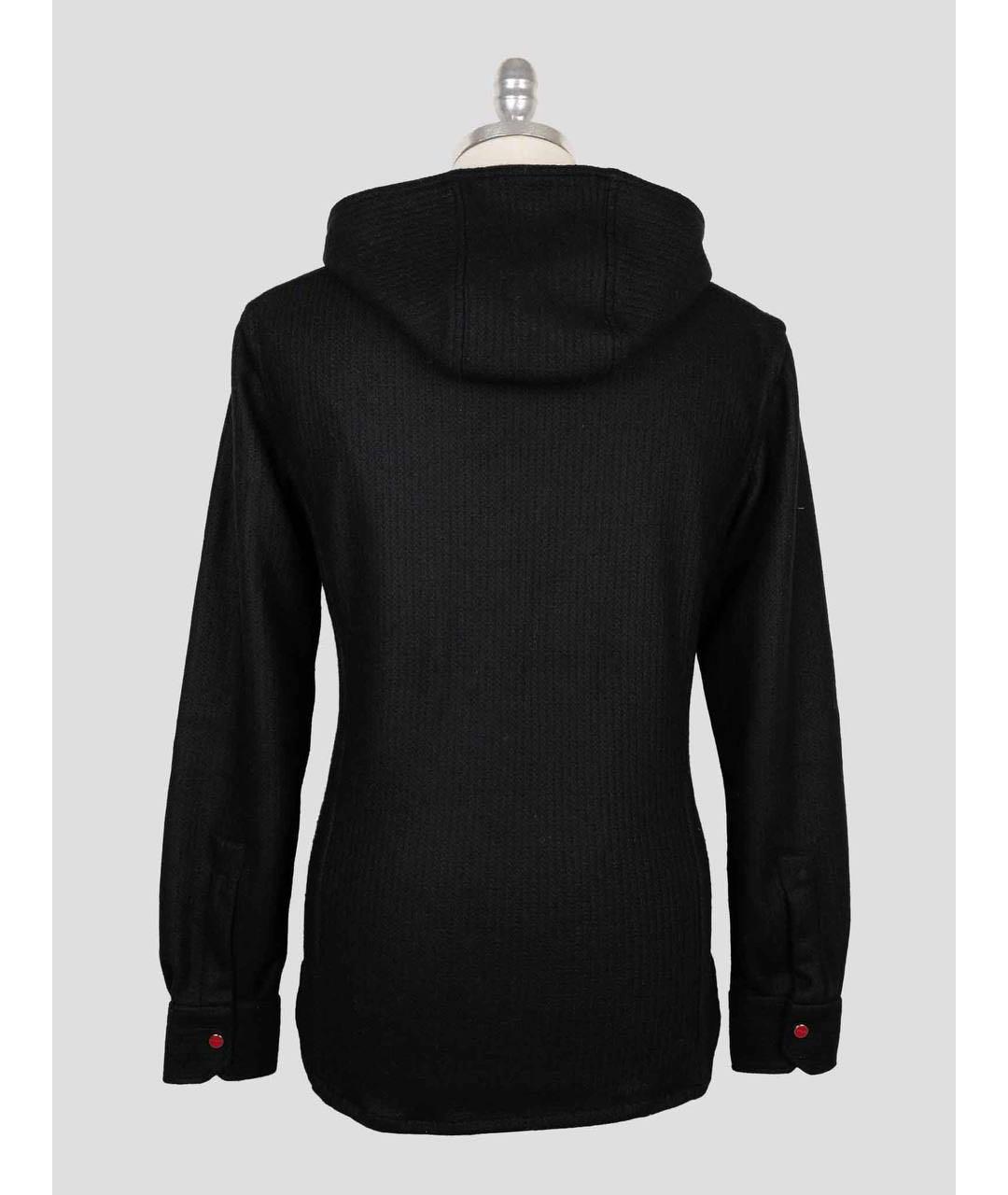 KITON Черная шерстяная кэжуал рубашка, фото 2