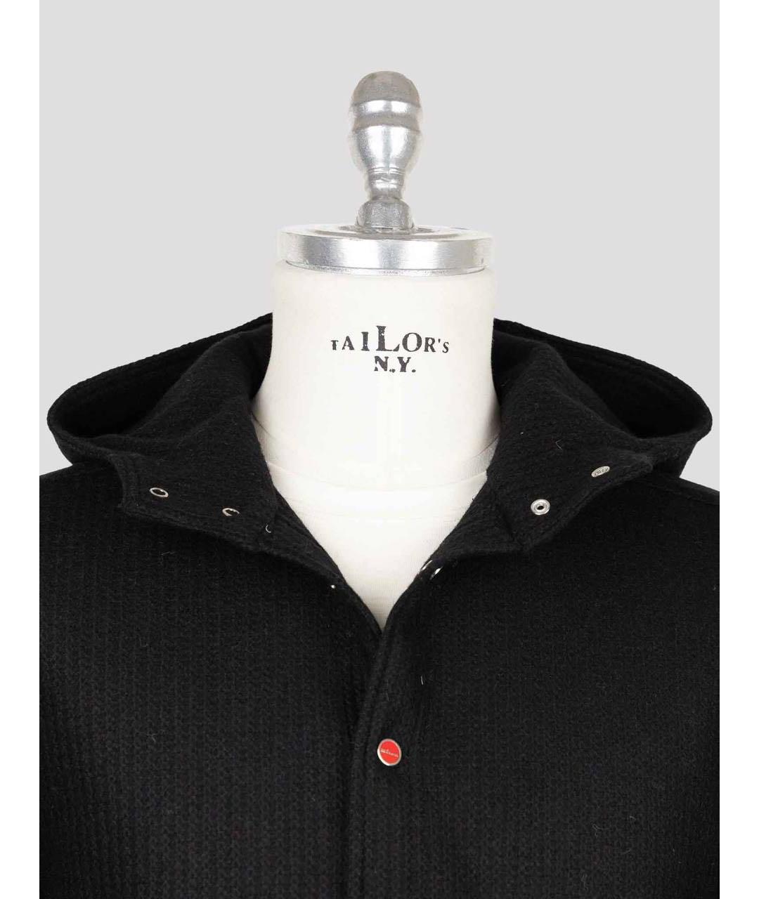 KITON Черная шерстяная кэжуал рубашка, фото 4