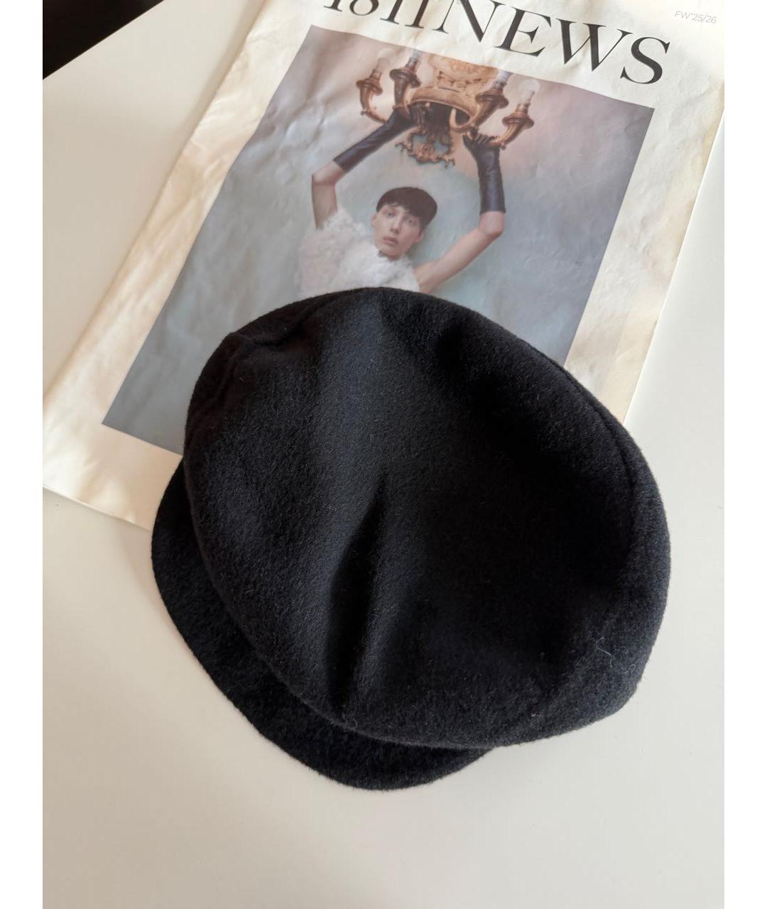 P.A.R.O.S.H. Черная шерстяная кепка, фото 8