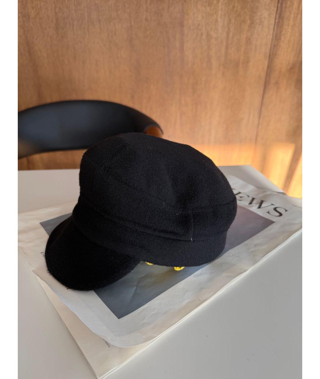 P.A.R.O.S.H. Черная шерстяная кепка, фото 2