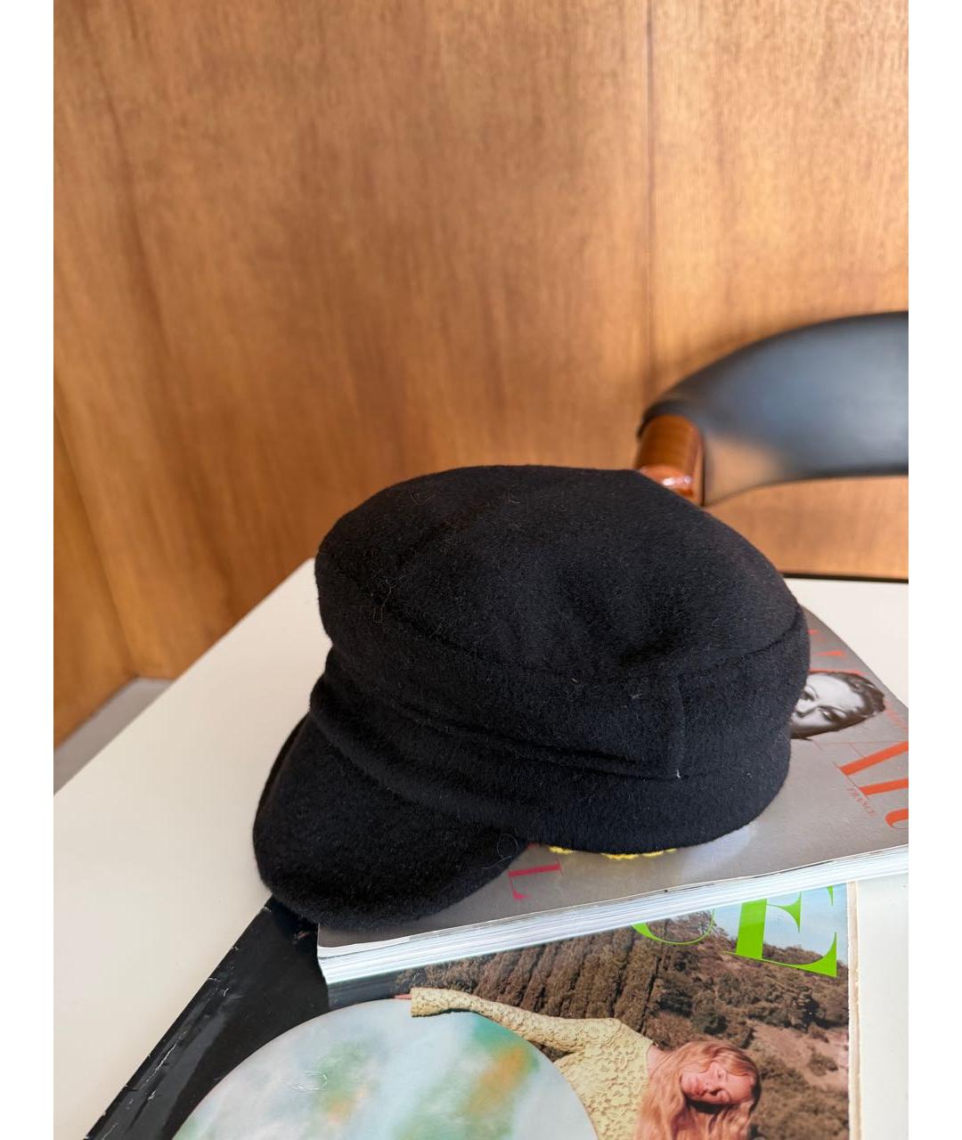 P.A.R.O.S.H. Черная шерстяная кепка, фото 4
