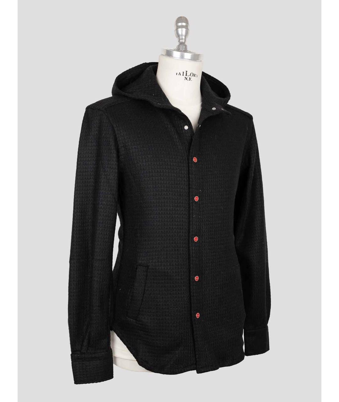 KITON Черная шерстяная кэжуал рубашка, фото 3