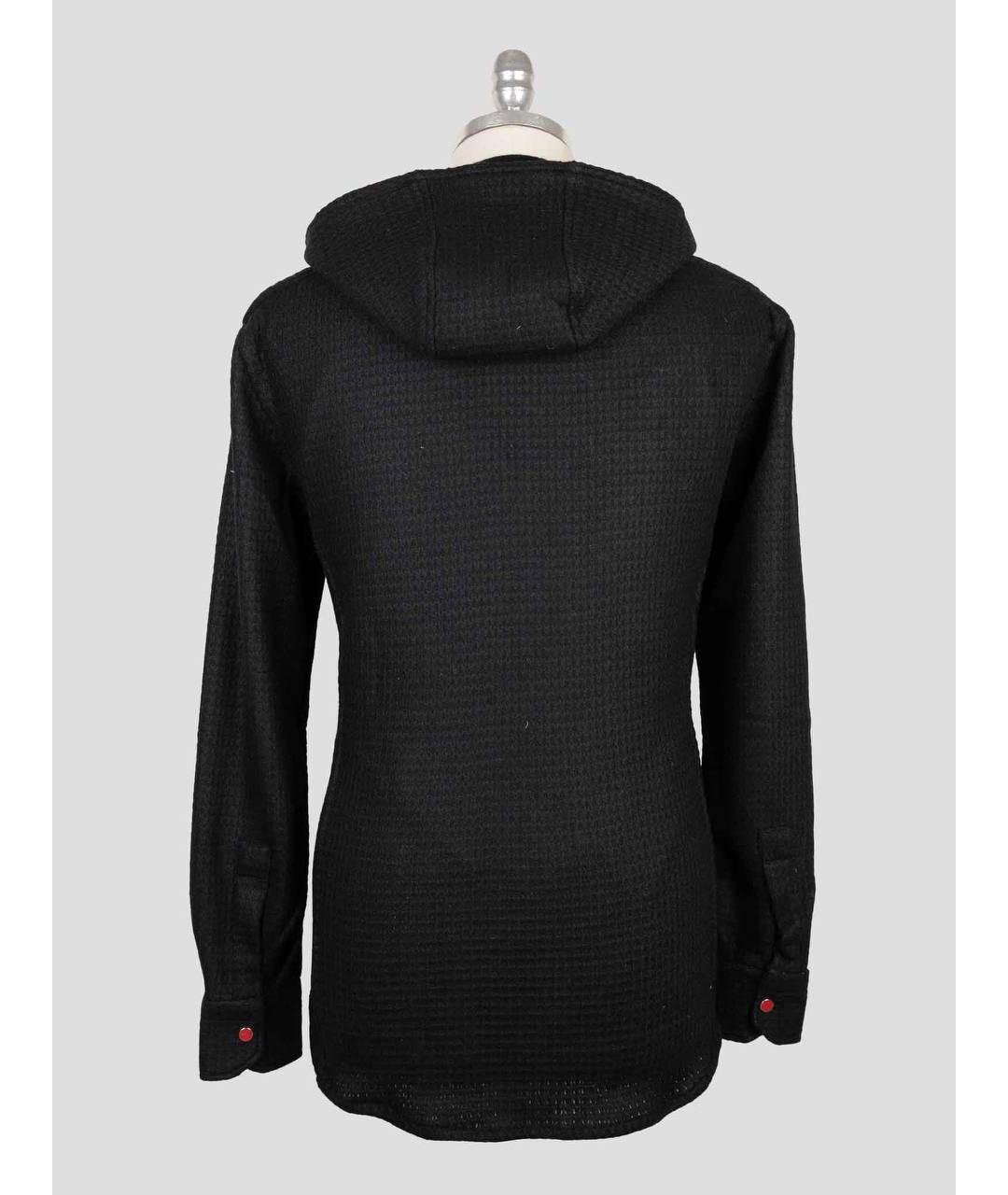 KITON Черная шерстяная кэжуал рубашка, фото 2