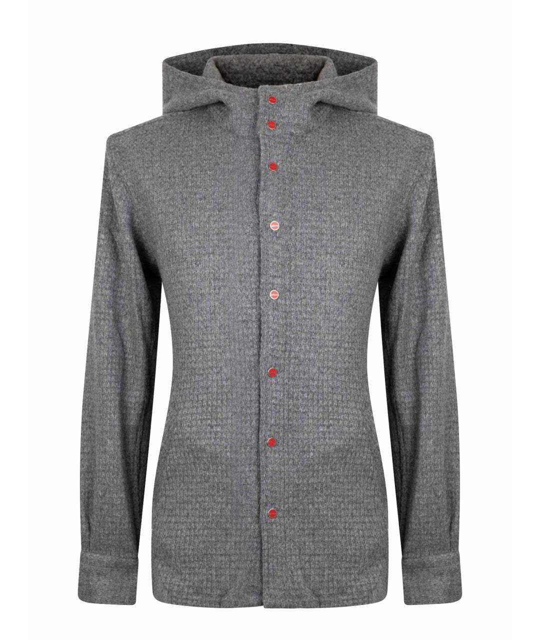 KITON Серая шерстяная кэжуал рубашка, фото 1