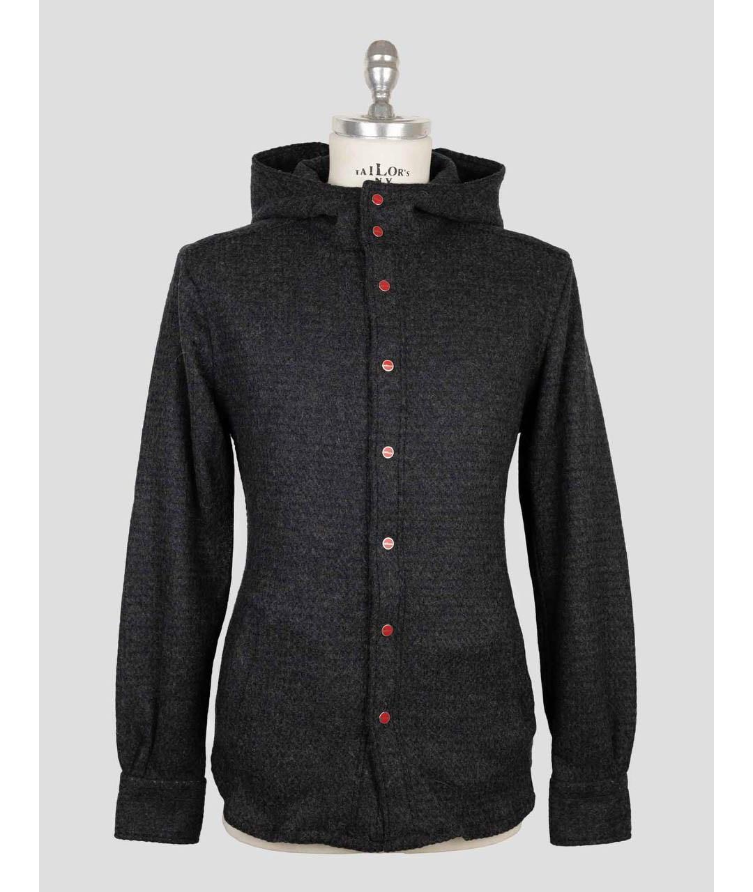 KITON Антрацитовый шерстяной кардиган, фото 5