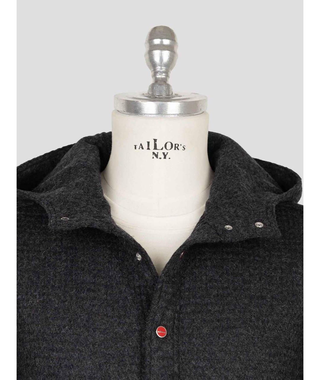 KITON Антрацитовый шерстяной кардиган, фото 4