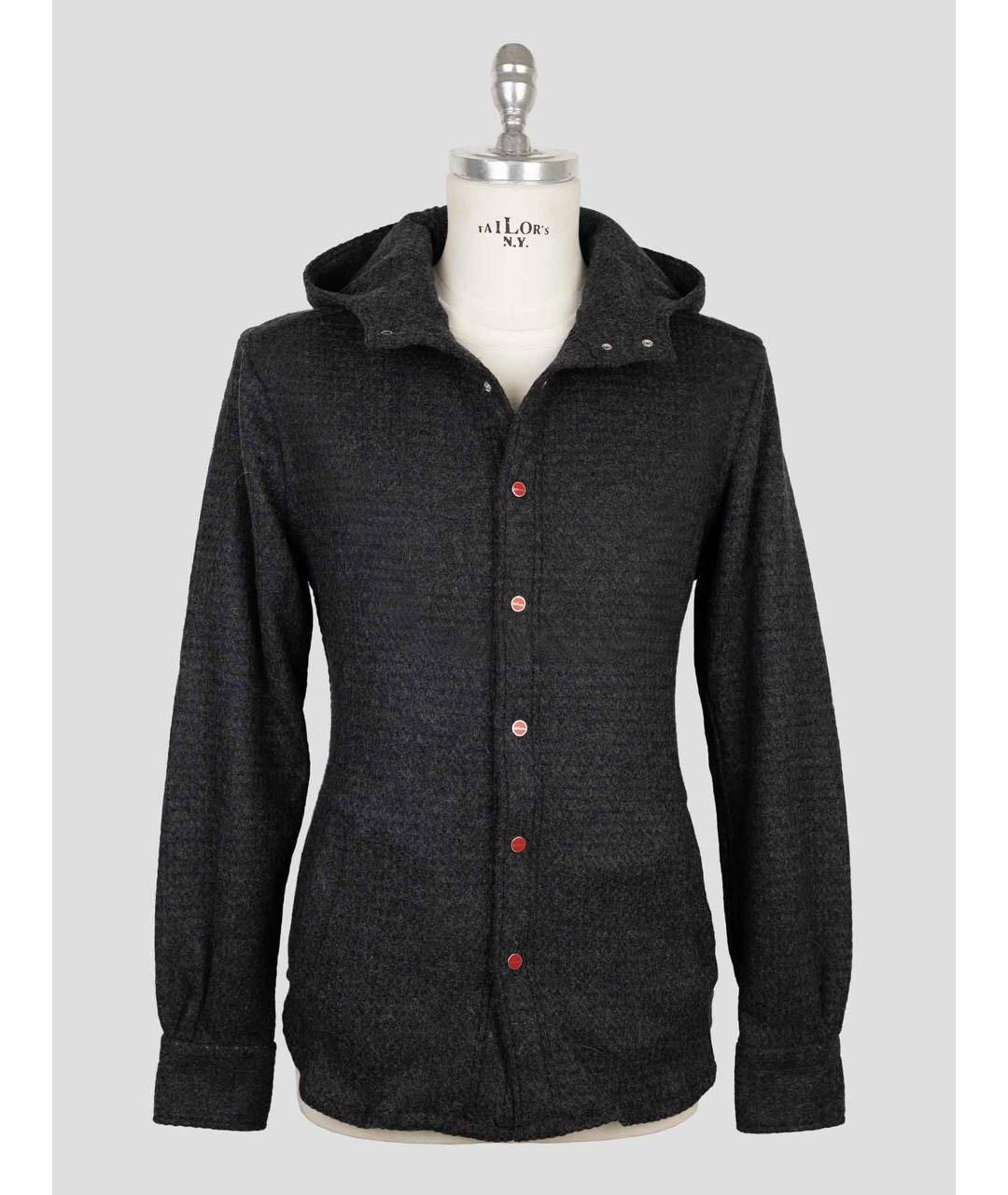 KITON Антрацитовый шерстяной кардиган, фото 3