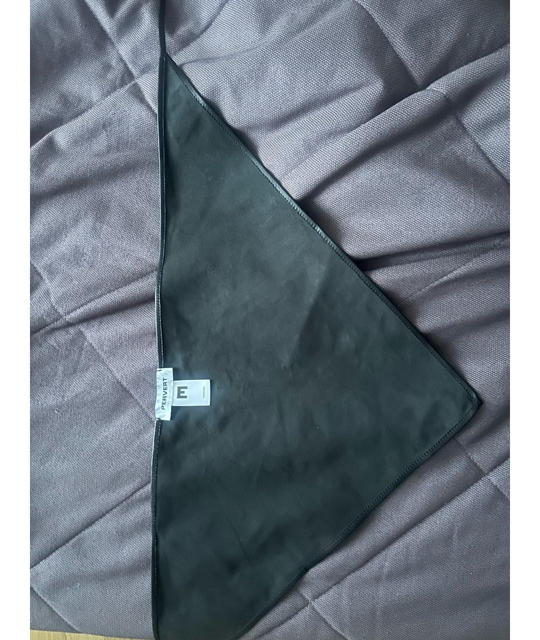 PERVERT Черная кожаная майка, фото 4