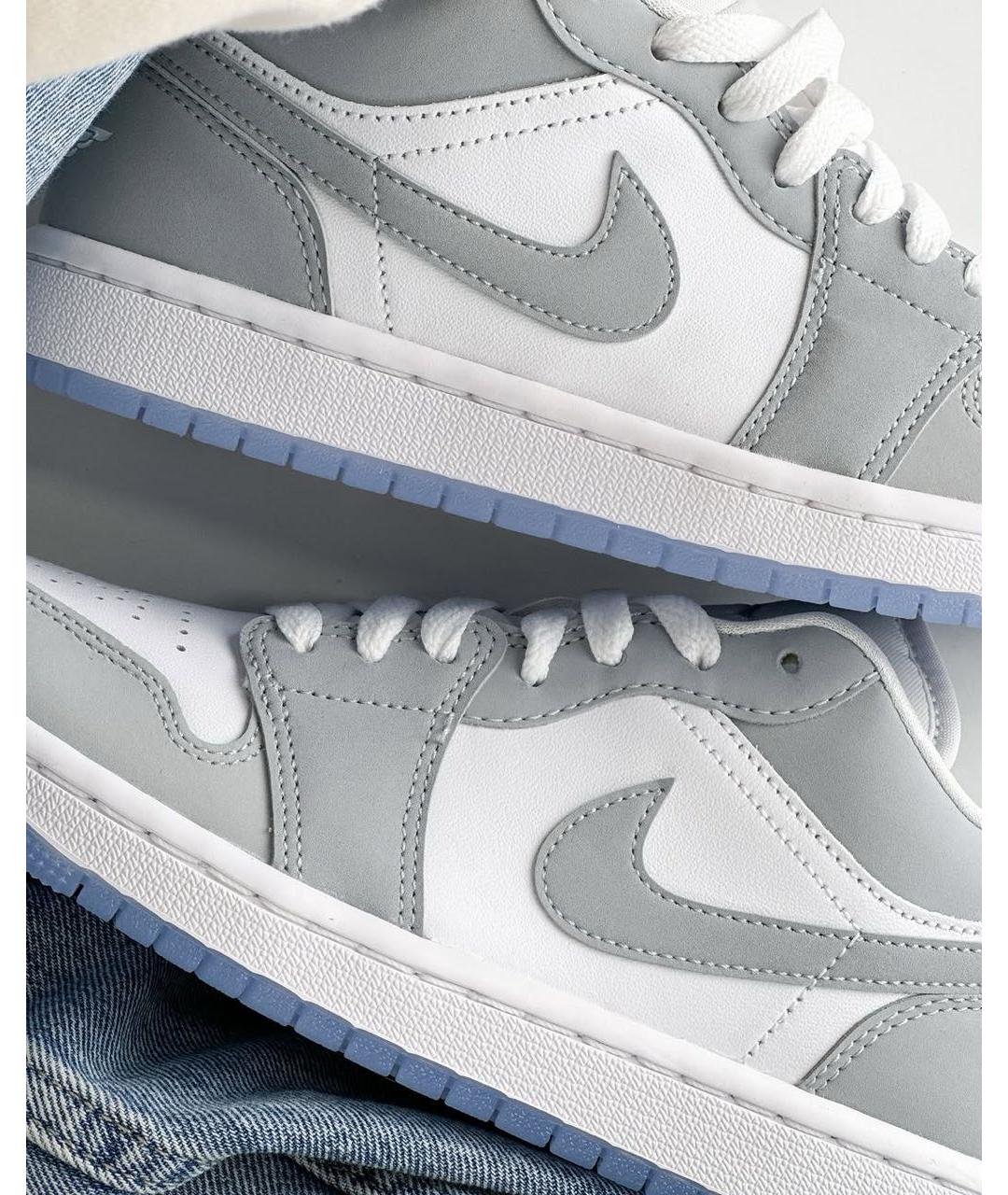 JORDAN Серые кожаные кроссовки, фото 8