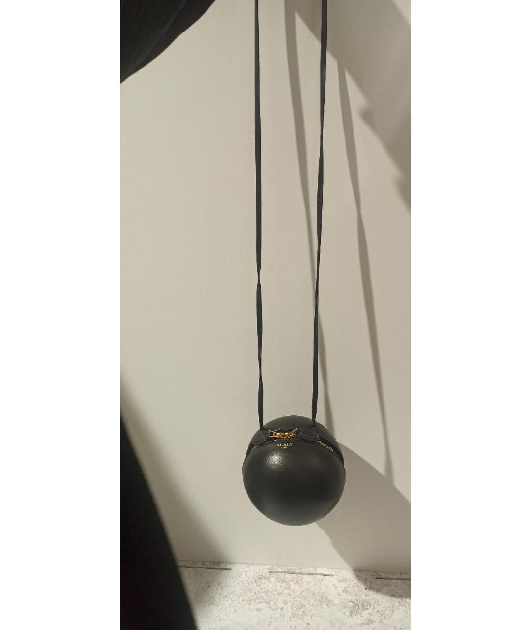 ALAIA Черная кожаная сумка через плечо, фото 5