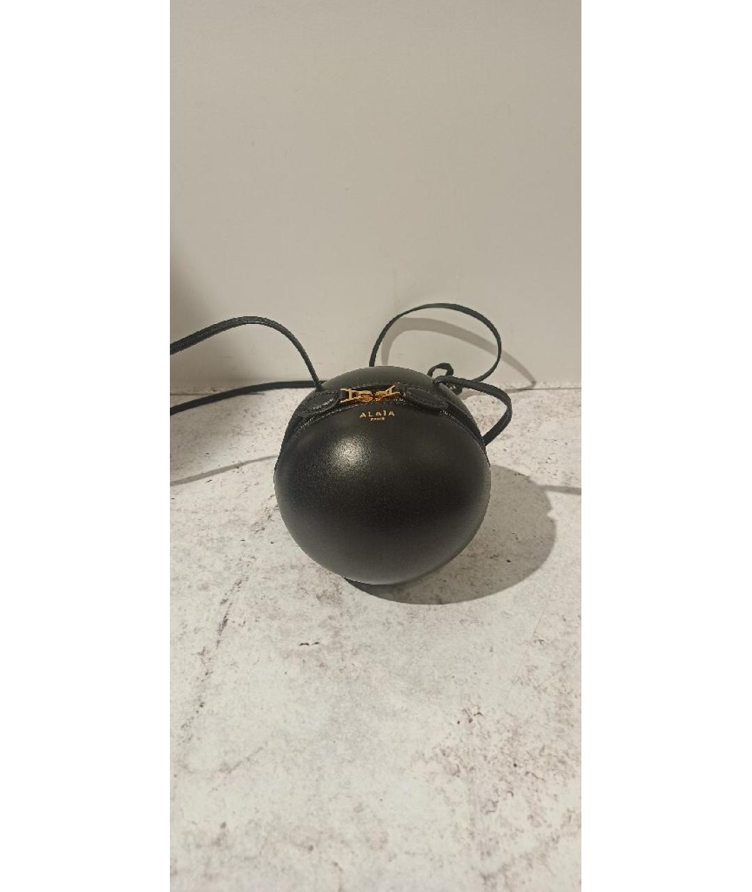 ALAIA Черная кожаная сумка через плечо, фото 3