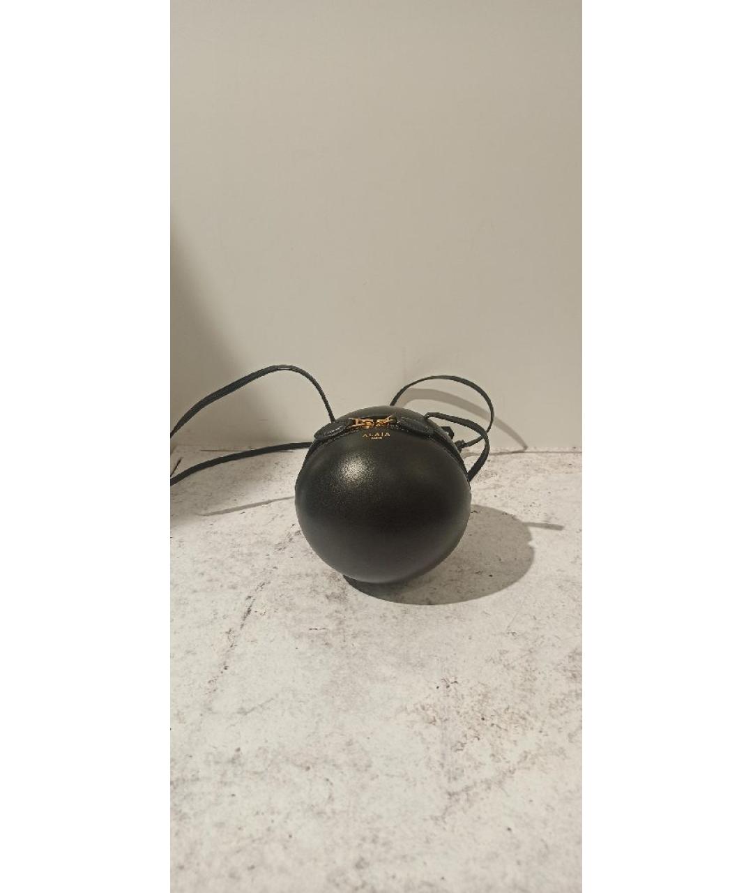 ALAIA Черная кожаная сумка через плечо, фото 2