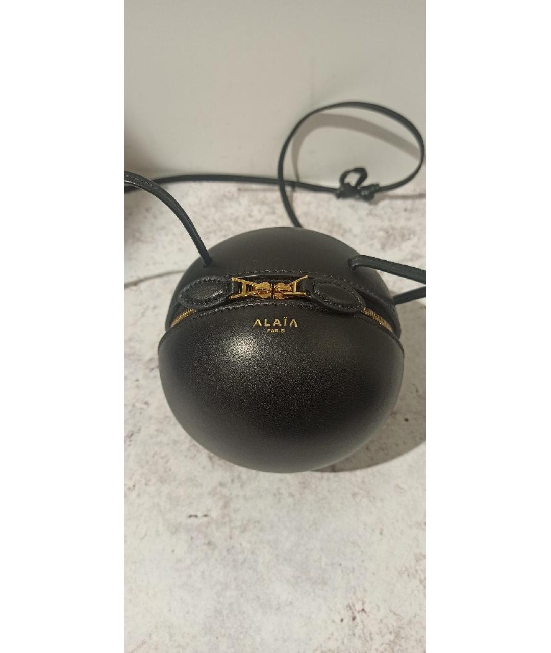 ALAIA Черная кожаная сумка через плечо, фото 8