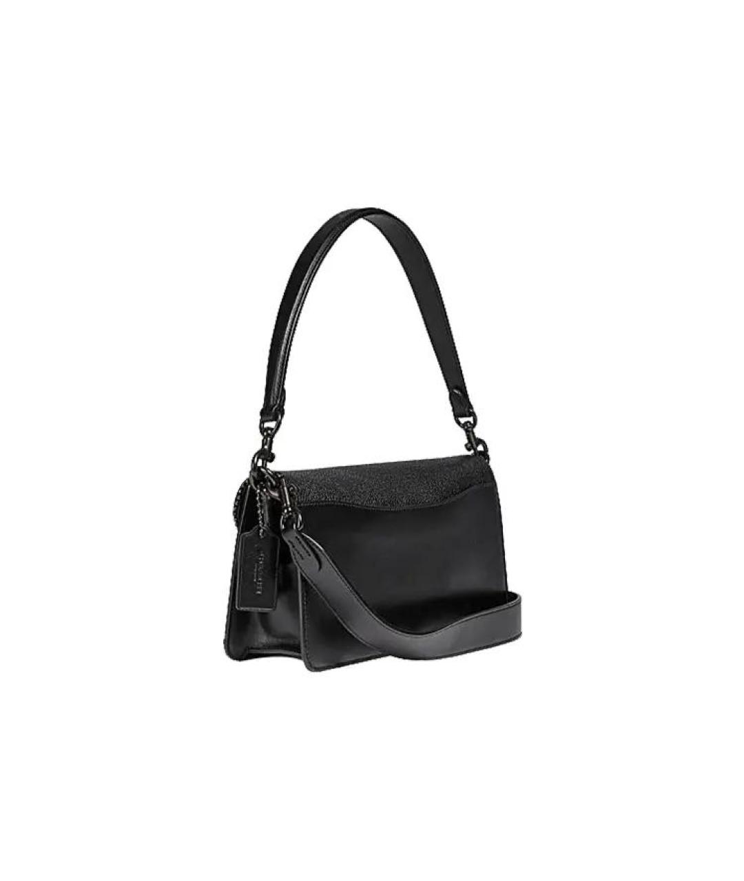 COACH Черная кожаная сумка через плечо, фото 3