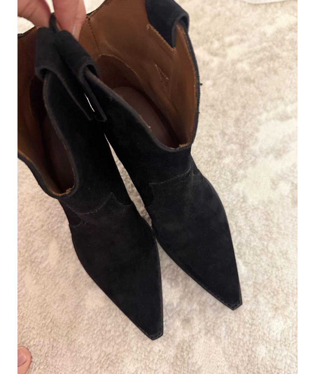 PARIS TEXAS Черные замшевые ботильоны, фото 3