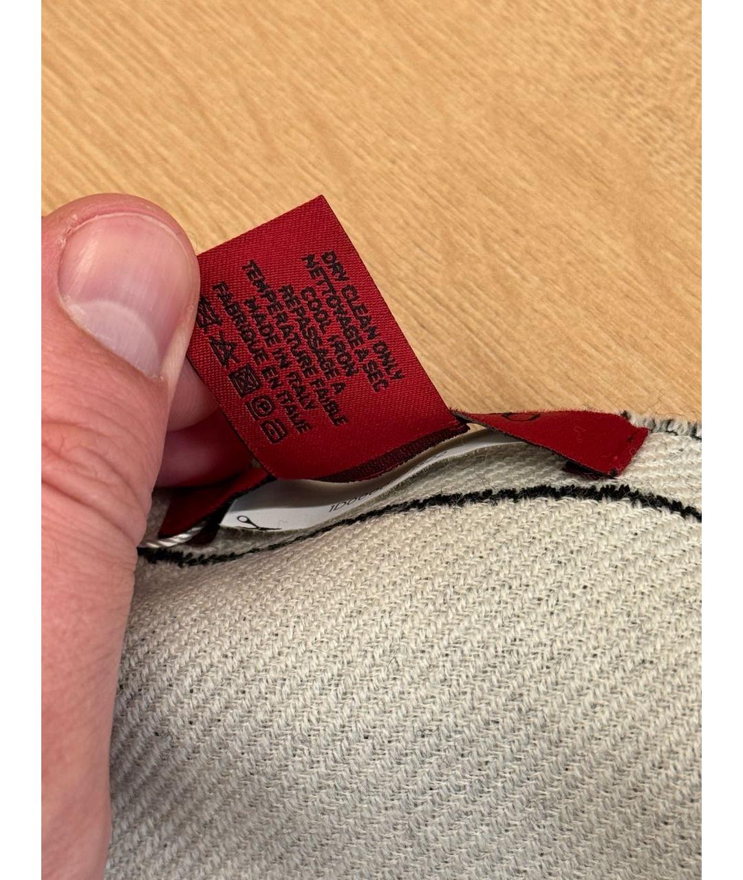 VALENTINO Черный шерстяной шарф, фото 5