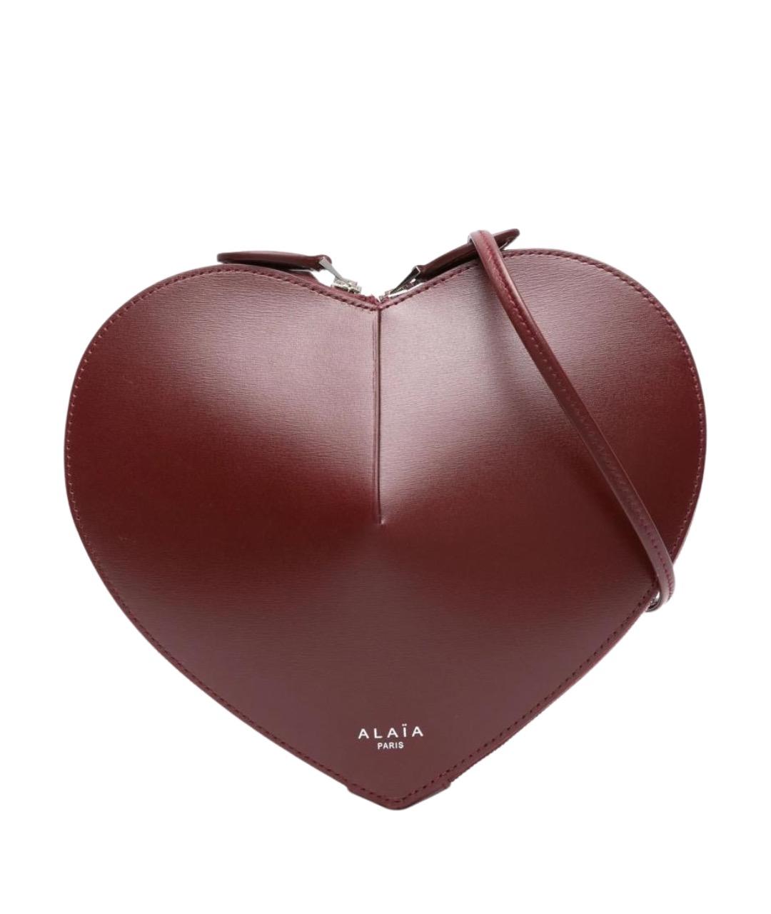 ALAIA Бордовая кожаная сумка с короткими ручками, фото 1