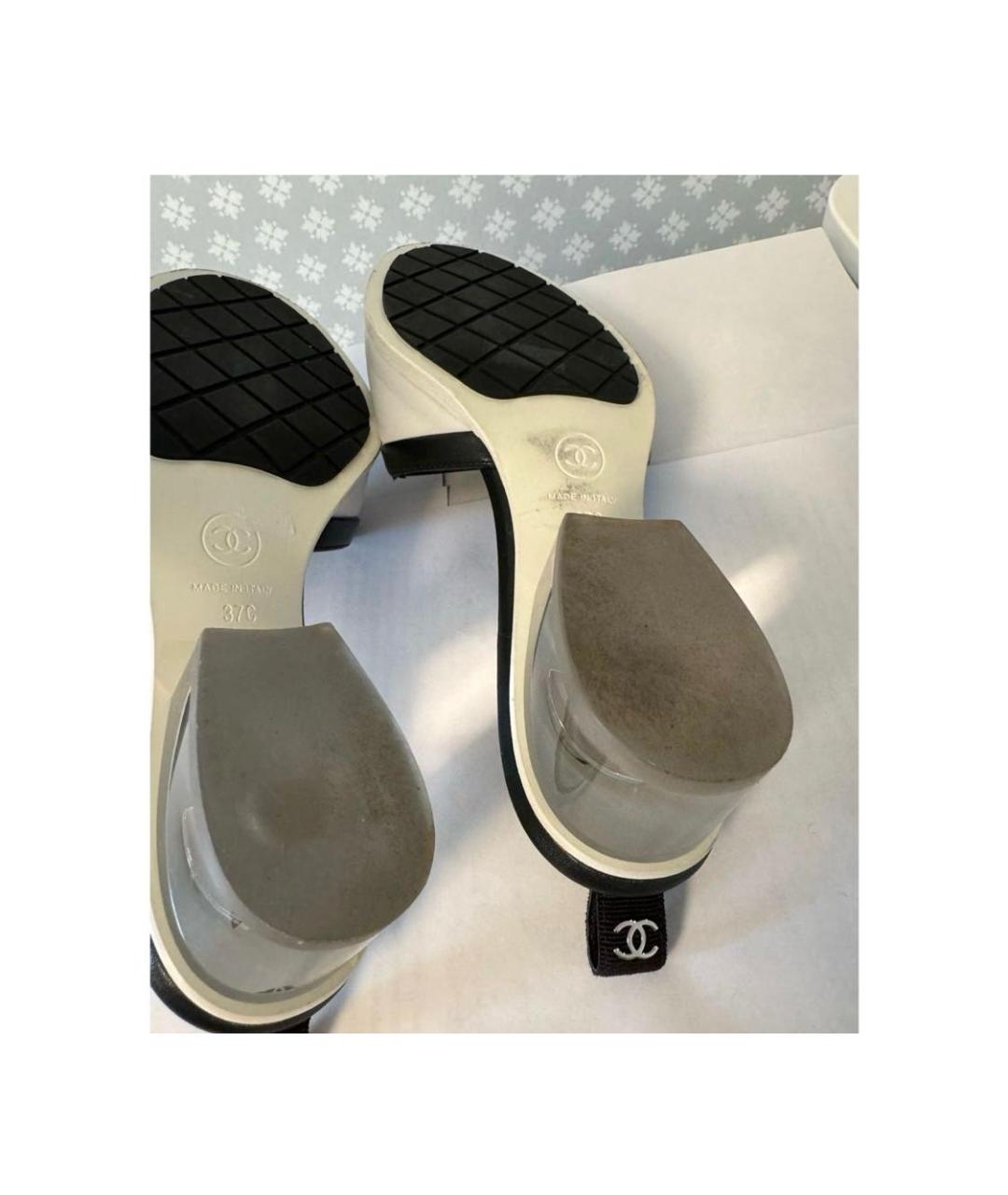 CHANEL Белые шлепанцы, фото 6