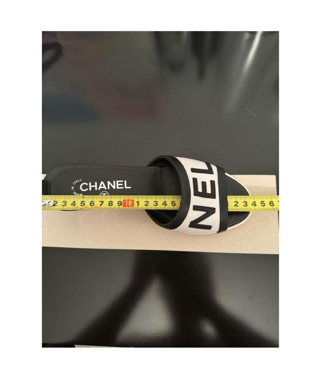 CHANEL Белые шлепанцы, фото 8