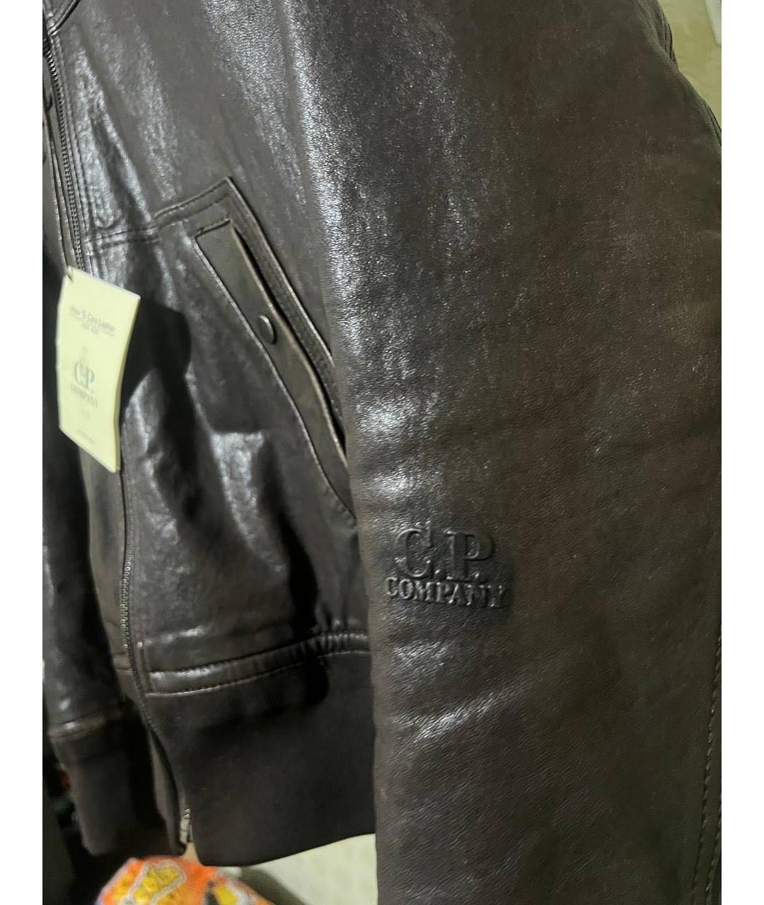 CP COMPANY Черная кожаная куртка, фото 3